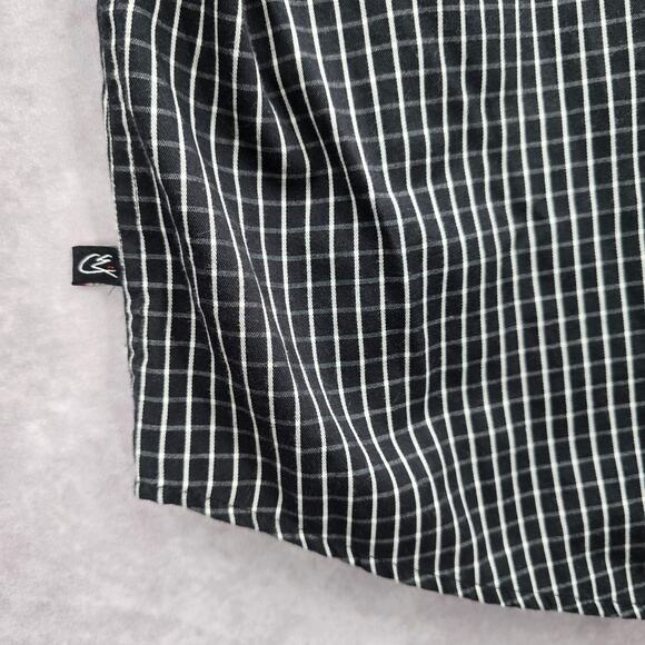 Cats Eye Black Stripe Button Down Long Sleeve Work Casual Dress Shirt Mens L - Picture 6 of 8